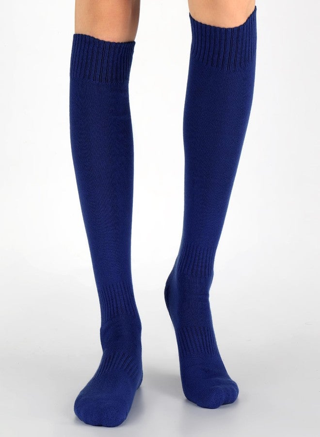 Regilt 3 Pairs Kids Youth Baseball Socks Cushioned Soccer Football Softball Socks for Boys Girls (US, Alpha, Medium, Regular, Regular, Navy blue) - Image 3
